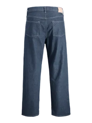 Baggy fit jeans med blå twillväv-struktur - ALEX