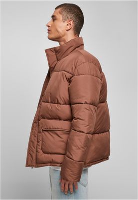 Short Puffer Jacket för herr – bark