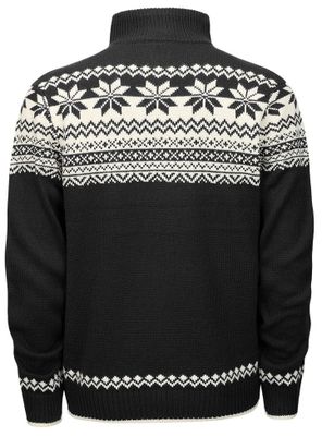Norwegian knitted pullover - black/white