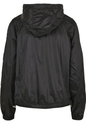 Black short hooded jacket for women