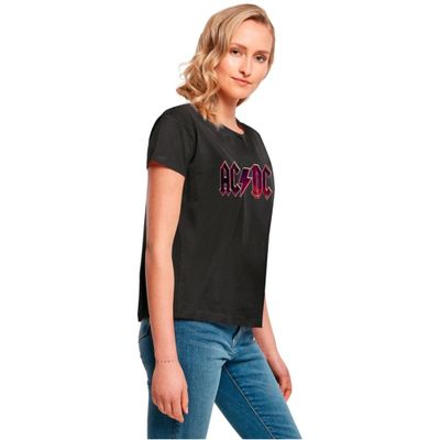 Ladies ACDC - Distressed Logo Box Tee
