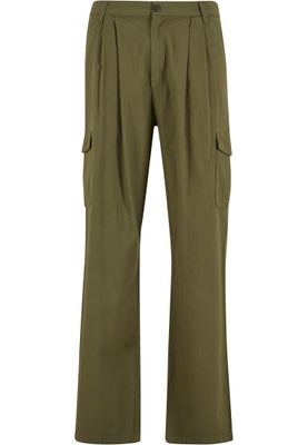 Byxor för herr med wide Pleated Cargo Pants regular – lightolive