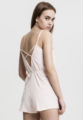 Jumpsuit with narrow shoulder straps