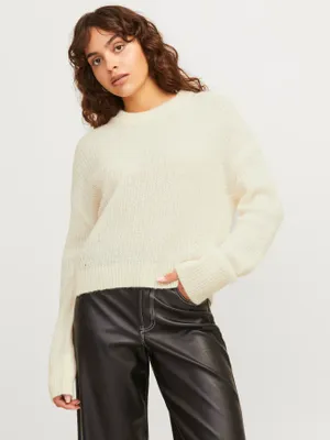 Mysig ribbstickad crew neck tröja JJXX