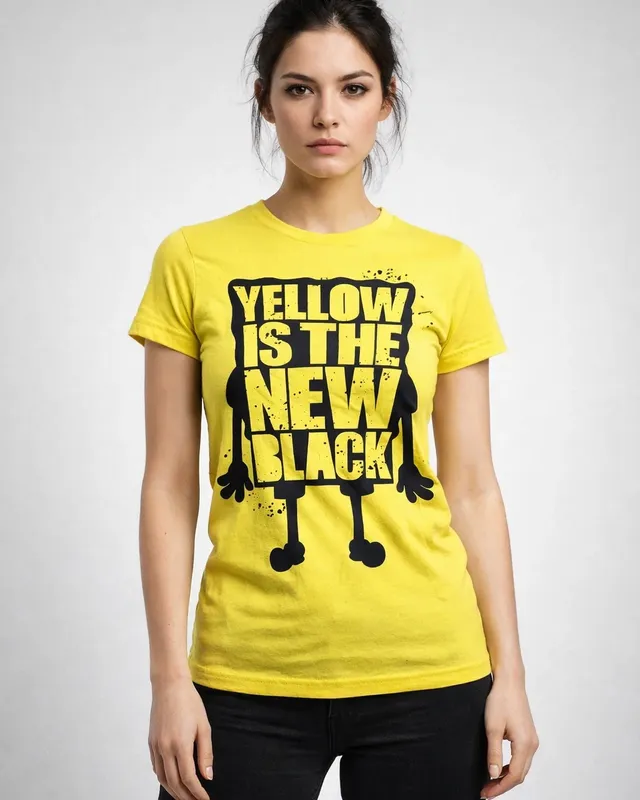 Yellow Is The New Black Girly T-Shirt