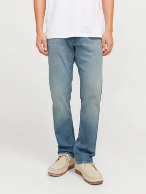 Mörkblå stentvättade jeans regular fit - CLARK