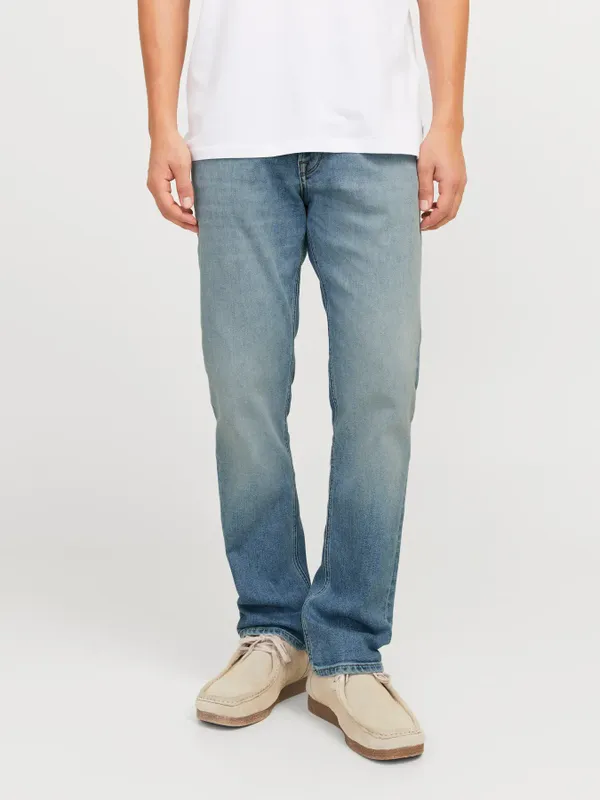 Mörkblå stentvättade jeans regular fit - CLARK