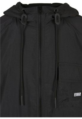 Black lightweight jacket with bellows pockets