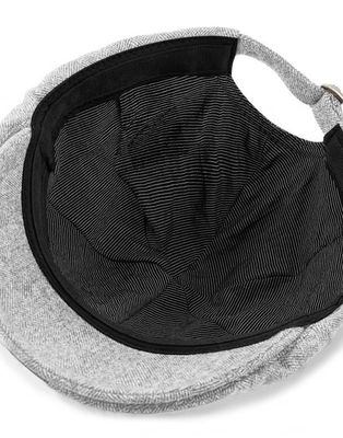 Flatcap "gubbkeps" ljusgrå fiskbensmönstrad