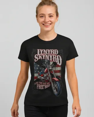 Lynyrd Skynyrd Live Free T-shirt dam i svart