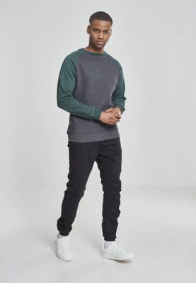 Tvåfärgad raglan sweatshirt
