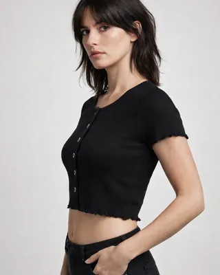 Waist card top with buttons