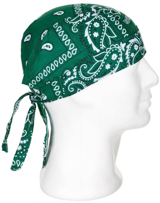 Headwrap Paisley Bandana - green