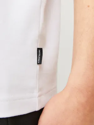 Avslappnad T-shirt med rund hals herr