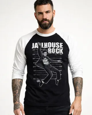 Elvis Presley - Jailhouse Rock Baseball 3/4 Sleeve Tee