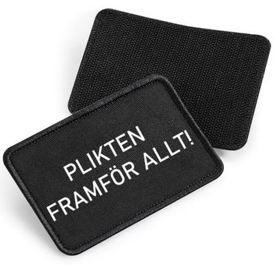 Plikten Framför Allt - tygpatch med kardborre