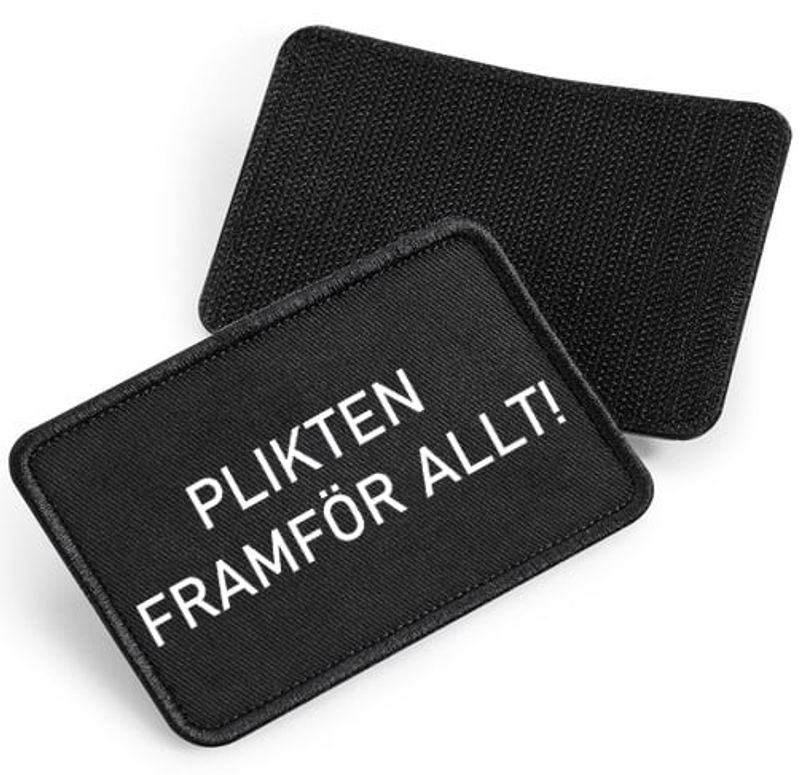 Plikten Framför Allt - tygpatch med kardborre