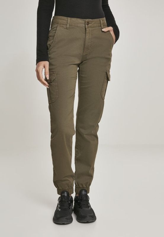 Pants with leg pocket and high waist