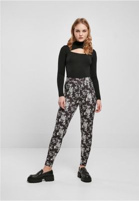 Black rose leggings