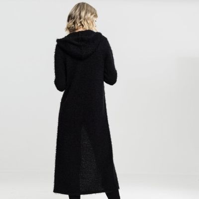 Feather cardigan with hood