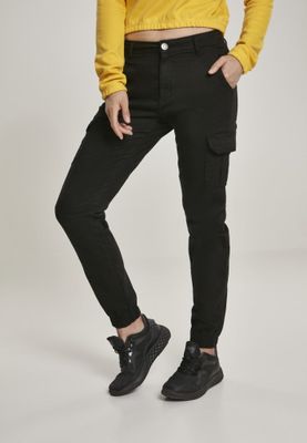 Pants with leg pocket and high waist