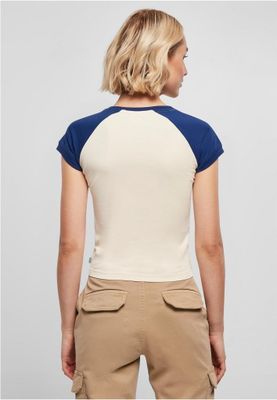 Ladies Organic Stretch Short Retro Baseball Tee