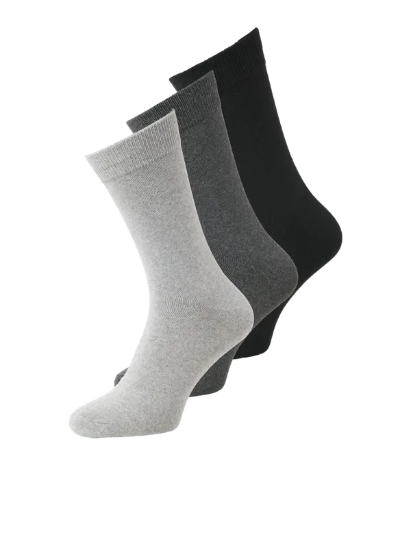 3-pack sportstrumpor – Black, Dark Grey & Light Grey