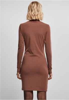 Ladies Stretch Jersey Cut-Out Turtleneck Dress