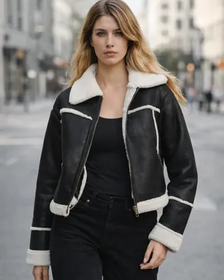Women's shearling jacket
