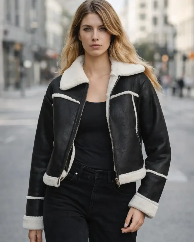 Women's shearling jacket