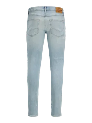 Ljusblå slitna jeans slim fit - GLENN