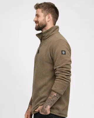 Brandit Fleece Troyer fleecetröja herr – olivgrön