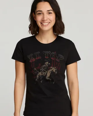 ZZ Top Skeleton Cowboy T-shirt dam i svart
