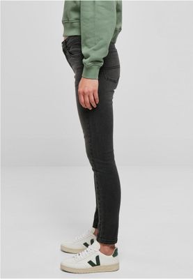 Ladies Mid Waist Skinny Jeans