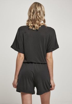 Short jumpsuit v-neck