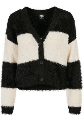 Ladies Short Oversized Feather Cardigan