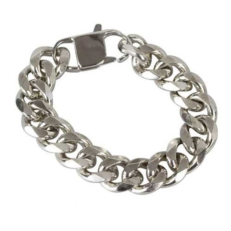 Bracelet Curb chain in stainless steel 15 mm