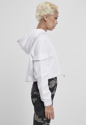 Short hoodie with arm pocket lady