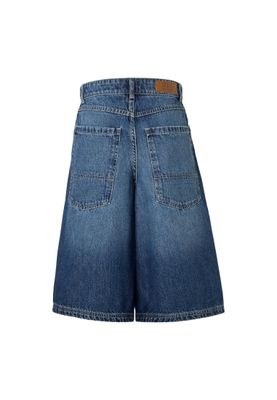 Bermuda shorts för dam – mellanblå tvättad