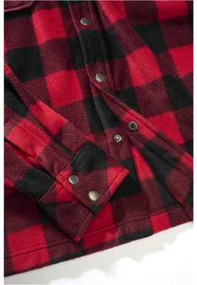 Lumber shirt jacket in fleece - red/black