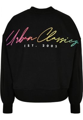 Ladies Oversized Rainbow Crewneck