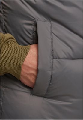 Puffig design, två fickor, grå huva Basic Puffer Vest västt för herr – cloudgrey