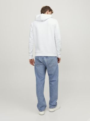 JJ white logo hoodie men