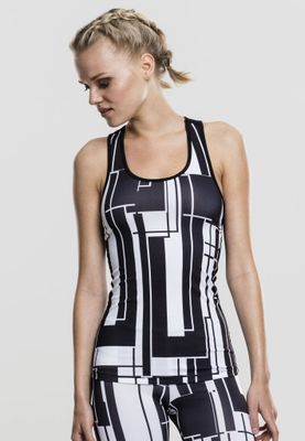 Sports top with graphic pattern ladies