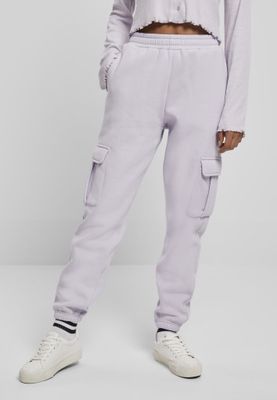 Soft trousers with high waist and leg pocket lady