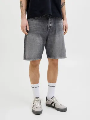 Baggy Fit Stonewash Denim Shorts för män