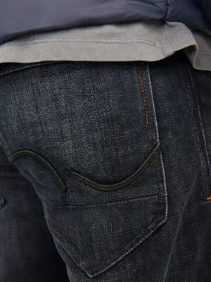 Mörka tapered fit jeans herr - MIKE