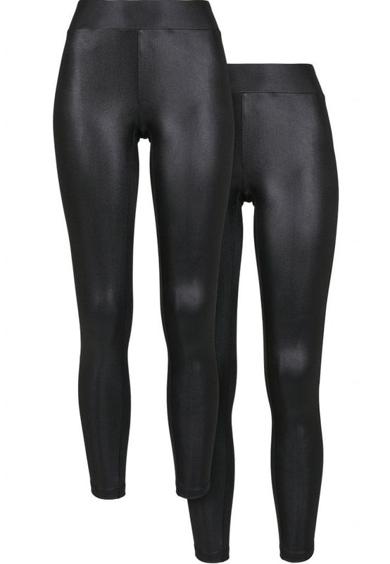 Ladies Synthetic Leather Leggings 2-Pack