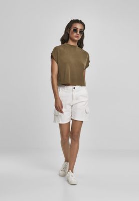 Short t-shirt with high neck ladies