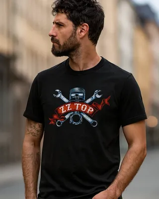 ZZ Top Piston Flag T-shirt i svart
